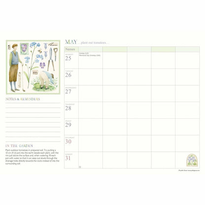 Judith Glover, Garden Days A4 Family Organiser 2026, Family Planners, Gift
