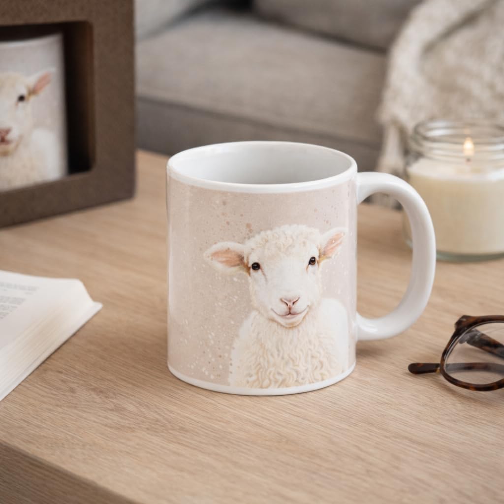 Design By Violet Ceramic Animal Mug in Gift Box – 350ml Countryside Mug for Easter, Gifting, Christmas and Birthdays