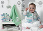 King Cole Baby Coats & Blanket Cherish Crochet Pattern 4418 DK