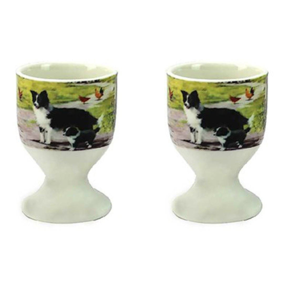 Leonardo Collie and Sheep China Pair of Egg Cups Macneil Studio LP92421