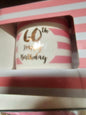 happy birthday striped 60 th  boxed mug