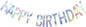 Banner-Happy Birthday 2m, Iridescent