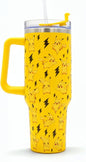 Pokémon Pikachu Insulated Stainless Steel Mug 1200ml with Handle & Straw – Official Pokémon