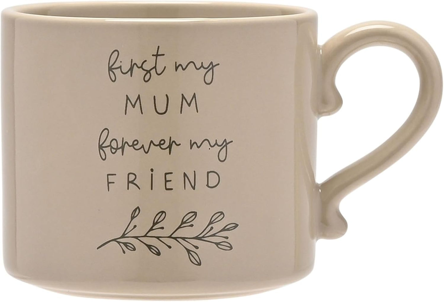 Moments Stoneware Ceramic  Mum Forever Friend Mug - Fawn Colour