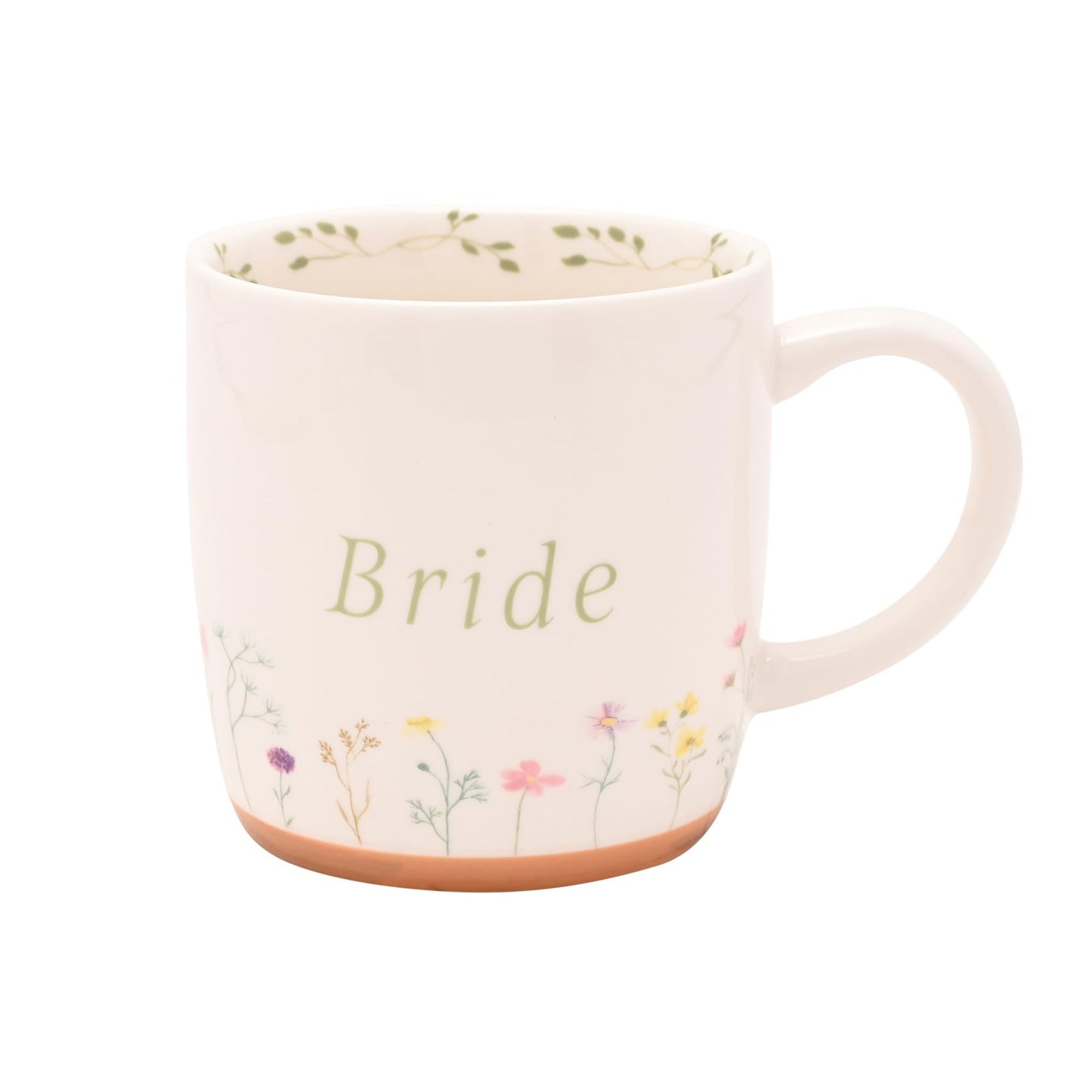 Widdop and Co Love Story Ceramic Mug – Bride | Floral Wedding Mug Gift for Bride-to-Be | Pastel Ceramic Coffee Cup Keepsake | Bridal Shower, Engagement, or Hen Party Present - 370ml / 12.5 oz.