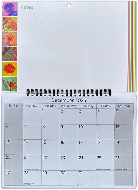 2026 Monthly Memo Board Wall Calendar Family Organiser Shopping List Pad & Pen Random (2026)