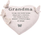 Thoughts of You - Graveside Butterfly Heart – Grandma | Memorial Plaque with Sentimental Verse & Butterfly Details | Weather-Resistant Resin Grave Decoration for Grandmother Tribute