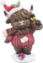 Lesser & Pavey Festive Highland Cow Girl Figurine