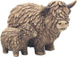 Lesser & Pavey Hughie Highland Cow & Calf Ornaments For Gift | Lovely Highland Cow Gifts For Home and Office Decoration | From The Leonardo Collection Animal Ornaments Range -LP72936