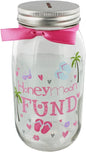 Pennies and Dreams Glass Money Box Jar Honeymoon Fund