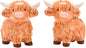 Country Living Highland Cows Salt & Pepper Pots – Ceramic Cow-Shaped Condiment Shakers, Countryside-Inspired Dining Tableware