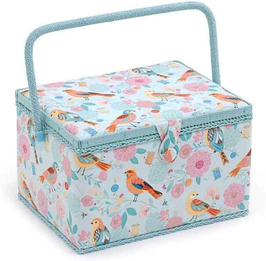 Hobby Gift 'Birdsong' Large Rectangle Sewing Box 23.5 x 31 x 20cm (d/w/h)