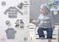 King Cole 5089 Knitting Pattern Baby Cardigan Sweaters and Hat in Splash DK and Big Value Baby DK