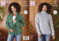 King Cole Super Chunky Knitting Pattern Easy Knit Sweater & Cardigan (5780), 28" - 46"