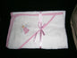 Powell Craft baby girl white pink gingham edged embroided fairy mottif hooded towel size30 x30