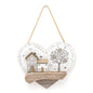 Heartwarming Wooden House Hanging Heart Sign - 14cm x 16cm (1 Pc.) - 3D Paulownia Wood Home Decor - Versatile & Charming for All Occasions and Styles