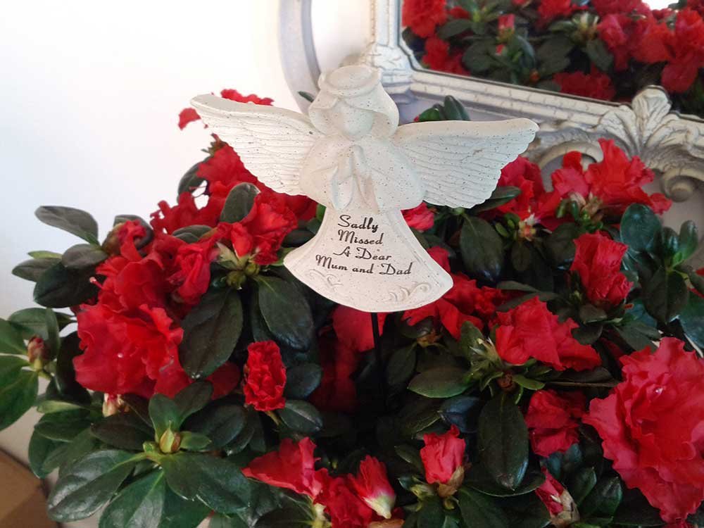 Mum & Dad Guardian Angel Stick Graveside Ornament