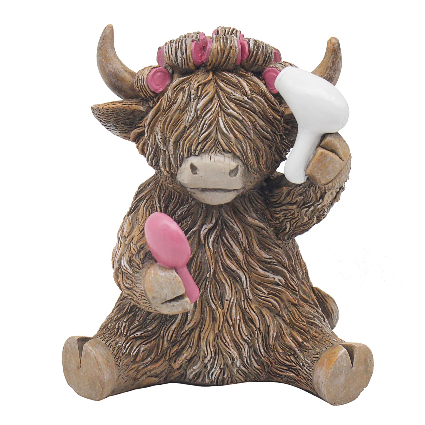 The Leonardo Collection Polyresin Highland Cow Hairdo for Gift