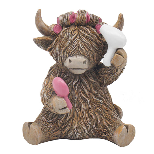 The Leonardo Collection Polyresin Highland Cow Hairdo for Gift