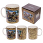 Puckator MUG230 Mug with African Animals Design Porcelain Beige/Blue/Black/Grey