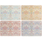The Leonardo Collection Wm. Morris Assortments Wood Hyacinth Placemats Set of 4 for Kitchen & Dining | Durable Table Mats for Everyday Use | Table Accessories Easy to Clean Place Mats