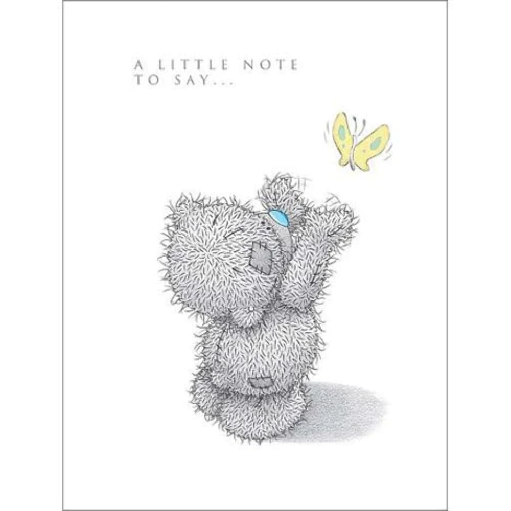 Me to You Tatty Teddy Greetings Card - Catching Butterfly - 'A Little Note to Say'