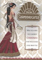 Special Granddaughter Christmas Card***Golden Art Deco 3D Design***Large 10 X 7 INCHES***