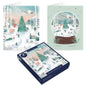 Tom Smith Boxed Christmas Cards Pack - 15 Luxury Xmas Cards with Envelopes and Seals - Recycled Eco Friendly Christmas Card Set