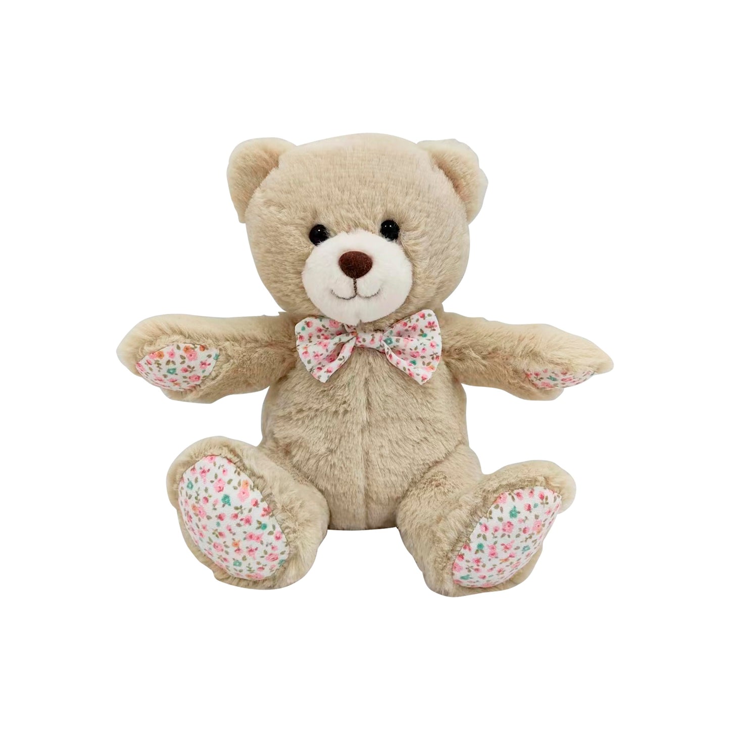 Eurowrap Floral Plush Soft Toy Gift, Cute Cuddly Teddy Bear or Bunny with Flower Print Details for Mother’s Day Birthdays and Special Occasions