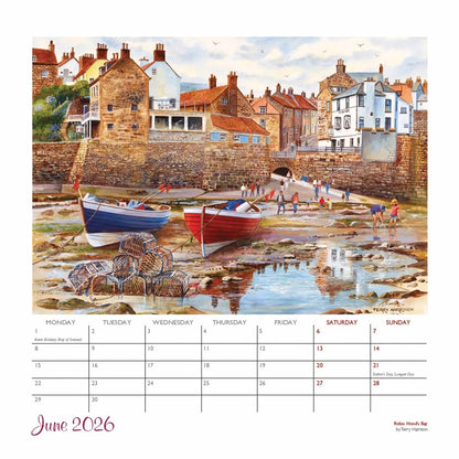 Yorkshire Nostalgia Deluxe Calendar 2026, Deluxe Calendars, Month To View, Travel, Gift