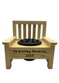 Son Wooden Memorial Bench with Flower Insert Pot Graveside Crematorium Plaque Garden