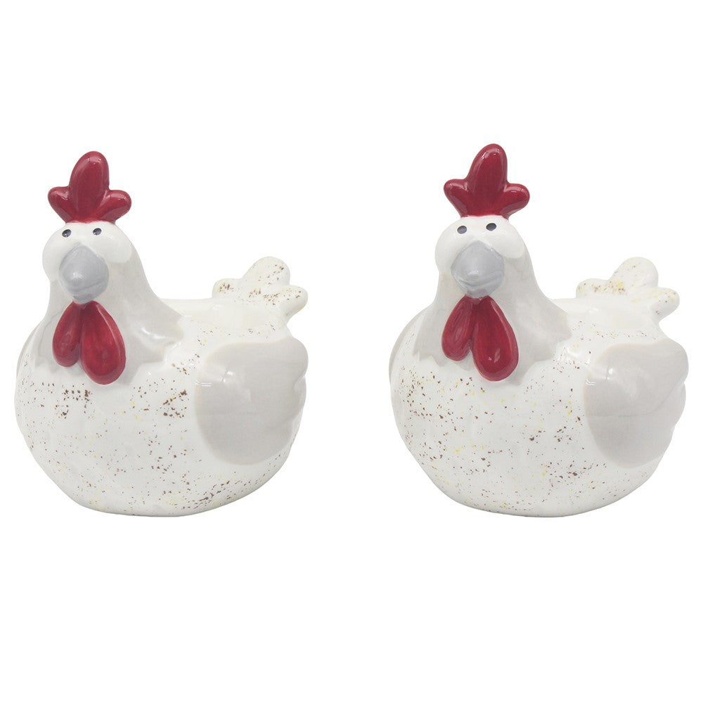 Happy Speckle Hen Egg Cups Pair