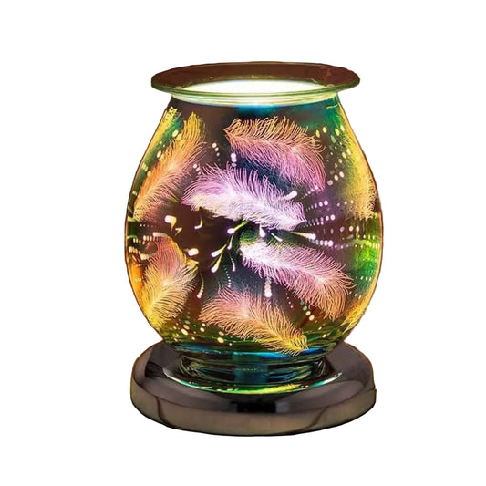 Lesser & Pavey Desire Aroma Lamp Feathers, Silver and Pink, JNS_474475