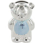 The Leonardo Collection Blue Teddy Money Box - Silver Plated