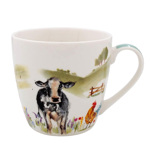 Lesser & Pavey Farmyard Large Breakfast Mug | Ceramic Coffee Mugs for Home Or Work | Premium Design Mugs for All Occasions | Lovely Mugs for Tea, Coffee & Hot Drinks - Macneil Studios