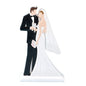 CLUB GREEN RESIN 2D WHITE B/GROOM STANDING 100X40X180MM, POLYRESIN, 16 x 11 x 13.5 cm