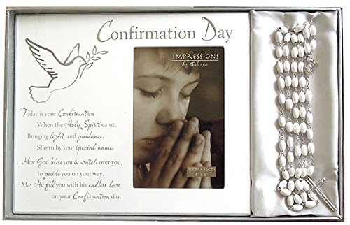 Impressions by Juliana Confirmation Day Picture Frame & Prayer Beads