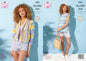 King Cole 5884 Knitting Pattern Womens Top and Cardigan in Tropical Beaches DK