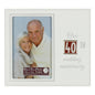 New View Shiny Squares 20cm Photo Frame - 40th Anniversary