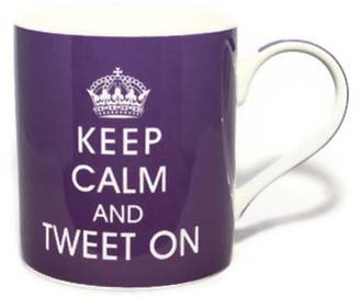 Keep Calm And Tweet On Fine China Mug