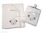 White ribbed supersoft 3d Baby Wrap - Sheep