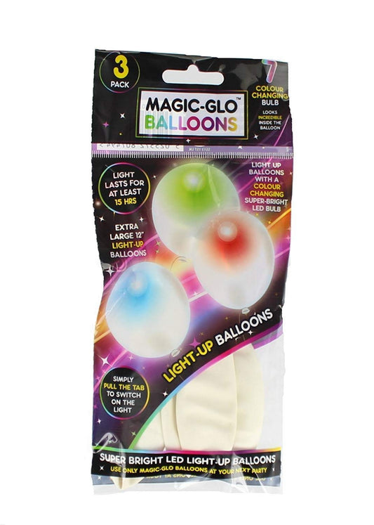 White Light Up Balloons - 30 cm (3 Pack) - Perfect for Memorable Celebrations, Weddings, Birthdays & Events