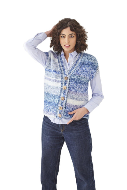King Cole Ladies Knitting Pattern Womans Chunky Short Jacket & Waistcoat (6202)