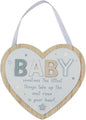 Love & Affection Baby Hanging Wooden Heart Plaque Blue For Home Decor & Gift | Wooden and Acrylic Plaques For Home and Office |...