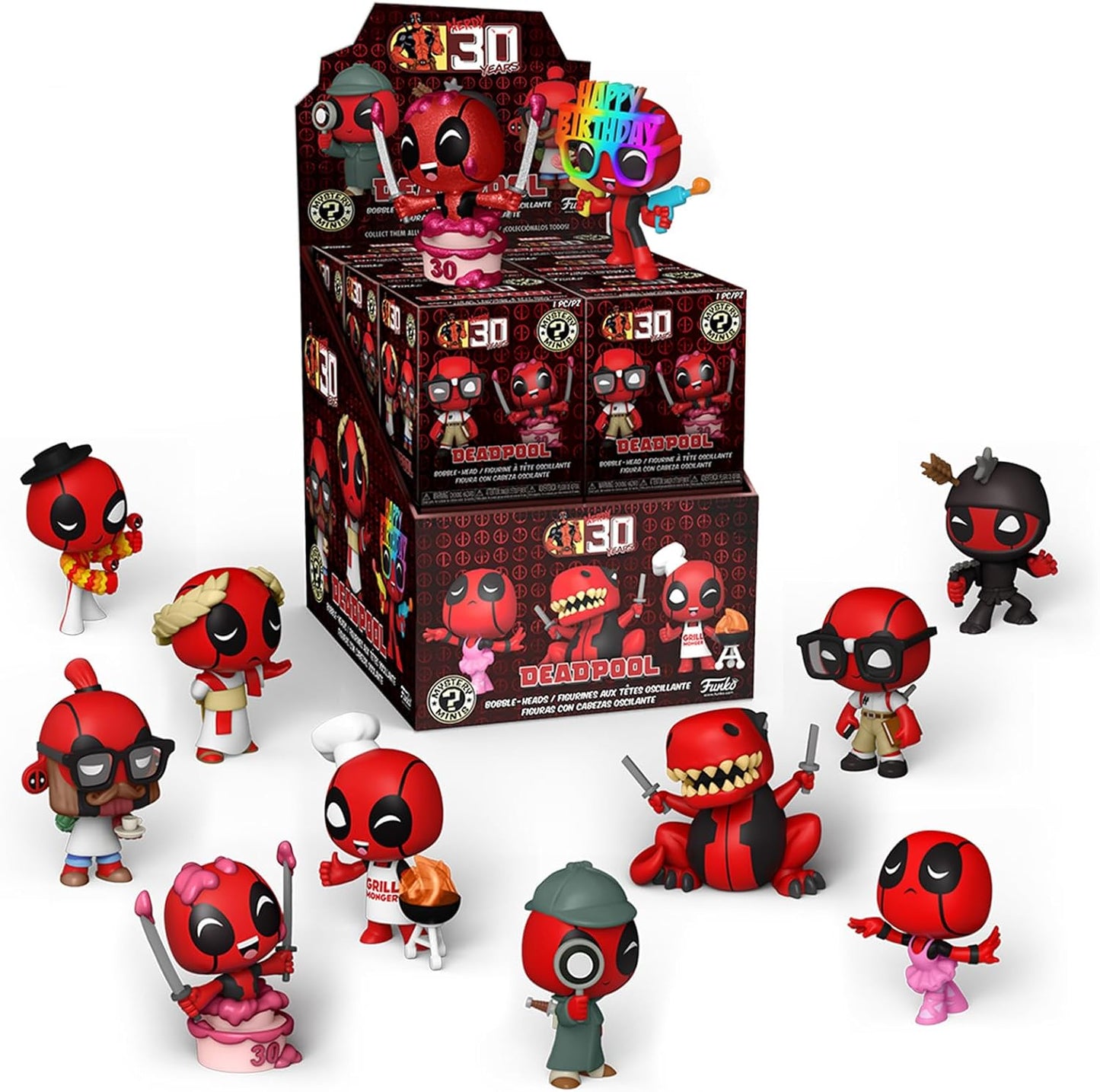 Funko Mystery Mini: Marvel Deadpool 30th - 1 Of 12 to Collect - Styles Vary - Collectable Vinyl Figure - Gift Idea - Official Merchandise - Toys for Kids...one supplied