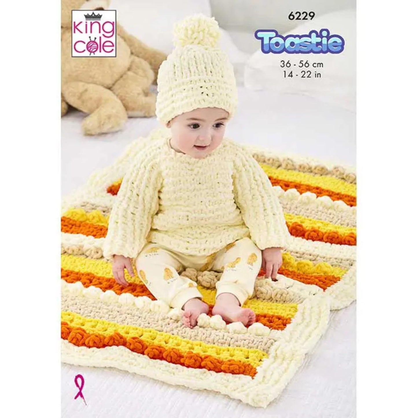 King Cole Toastie Knitting Pattern - 6229 Sweater, Hat, Blanket & Sleepbag