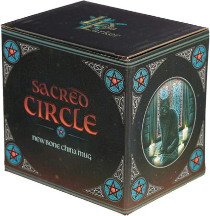 Sacred Circle Cat Lisa Parker New Bone China Mug