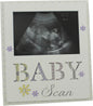 Baby Scan Sonograph Frame - White with Flowers