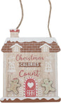Christmas Gingerbread Wooden Plaque - Christmas Calories Don't Count