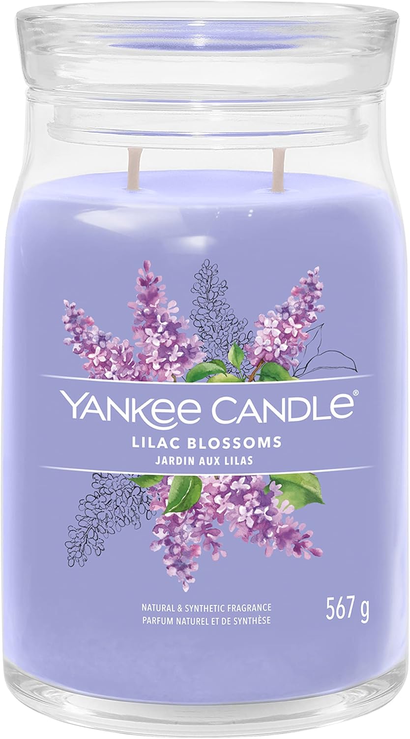 Yankee Candle Signature Scented Candle | Lilac Blossoms Large Jar Candle with Double Wicks | Soy Wax Blend Long Burning Candle